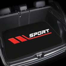 1pc/4pcs Car Floor Mats & Trunk Mats, Car Interior Mats, Car Protection Mats, Polyester Material, Red SPORT Printed Style, Suitable For Truck/Sedan/SUV - Red SPORT - View 3