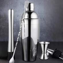[Complete Bar Tool Party Shaker Set] 5/6/9pcs Stainless Steel Cocktail Shaker Set, Cocktail Shaker, Bar Stirrer, Complete Bartender Party Bar Tools - View 1