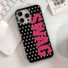 波點 SWAG 手機殼 適用於 iPhone 17, 17 Pro, 17 Pro Max, 16 Pro, 16 Pro Max, 14, 15, 16, 13, 14, 15, 12, 11 Pro Max, Plus，亮面飾面，耐用，防刮，時尚美觀，完美禮物 - 彩色 - 查看 4
