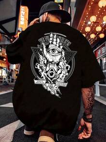 Men's Printed T-Shirt, Regular Style, 180g Pure Cotton - 白色 - 查看 8