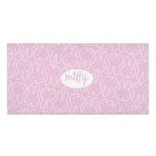 Toalla de playa con estampado completo de dibujo de línea de Miffy sobre fondo rosa claro, toalla de ducha suave y ligera para viajes & baño del hogar - A - Ver 4