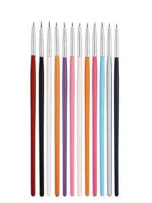 Beginner's Nail Art Set, Including 12 Nail Polish Brushes / 5 Crystal Painting Brushes / 12 Practice Training Cards. Nail Art Tools, Suitable For Beginners For DIY Nail Art And Salon Care Products. - Multicolor - View 11