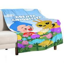Soft Funny Abejita Chiquitita Plim Plim Blanket Cartoon Anime Printed Picnic Warm Flannel Home Travel Birthday - 12 - 查看 2