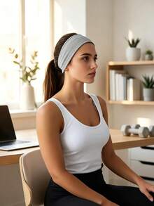 Bandeau élastique large, tissu absorbant l'humidité, bandeau extensible, unisexe, bandeau de sport fin et doux, bandeau élastique, bandeau de transpiration, accessoire essentiel pour le fitness, la plage, le football, le camping, les voyages, l'équipement de randonnée - Multicolore - Voir 5