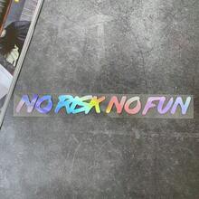 1pc No Risk No Fun Car Sticker, Waterproof Vinyl Letter Decal Suitable For Car Windows, Motorcycle Side Panels/Fuel Tank/Helmet, Bicycle Frame/Top Tube, Great Easter Gift - A - View 14