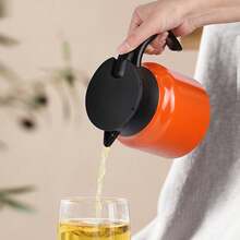 1個 1000ML/33.8oz 不鏽鋼真空保溫咖啡壺 茶葉濾泡壺 大容量熱水瓶 按鈕式防滑真空保溫瓶 - 彩色 - 查看 5
