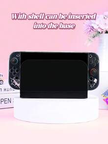 1pc Pink Ocean Creature Pattern, Compatible With New Switch2 (2025)/Switch OLED Game Console Accessories Transparent Glittery Protective Case, Compatible With Joycon Controller Protective Cover, Protect Your Beloved Console, Best Gift For Switch Players - Multicolor - View 7