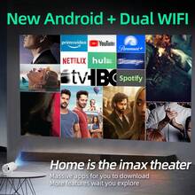 HUASHIJIE New 5G Smart Projector, 1080P Full HD Home Theater Projector, 180° Rotation, Wireless Projection For Bedroom, Computer, Phone, Outdoor Camping, Ideal Gift For Christmas, Valentine's Day, Parents' Day - Japan A Type Plug(100V) - View 6