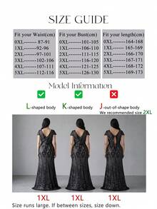 UNITHORSE Plus Size Women Deep V-Neck Backless Sequin Decor Cocktail Party Dress With Shawl Sleeves Wedding Black Spring - Black - View 4