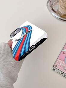 Funda de teléfono estilo pista de carreras retro americana 17 Pro Max/17 Air/16 Pro/15/14/13/12/11, película de motocicleta genial 2 en 1 con cubierta protectora de carcasa dura para hombres, diseño de nicho - Carcasa de película 2 en 1 - Ver 4