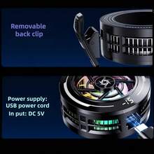 1pc Black Semiconductor Cooling Ice Fan With Digital Display, Magnetic Absorption Phone Cooler Fan For Android/IOS Phones & Tablets, Gaming & Live Streaming, RGB Lighting, 5V 3A Cooling Tech With Clip - Multicolor - View 7