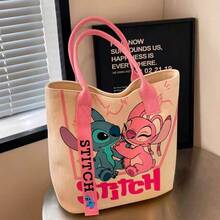 Túi Tote In Họa Tiết Hoạt Hình Stitch Dễ Thương Disney Mùa Tựu Trường, Kiểu Ruy Băng, Phù Hợp Cho Phụ Nữ Đi Mua Sắm Hàng Ngày, Tụ Tập, Gặp Gỡ Bạn Bè, Túi Xách Vải Canvas Nhật Bản, Túi Đi Làm Dung Tích Lớn, Túi Tote Casual Đi Học Đi Làm Unisex - Nhiều màu - Xem 7