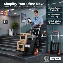 Folding Wheeled Trolley - Featuring Stair-Climbing Wheels And A Convenient Lifting Function, Adjustable Fasteners, And An Easy-To-Lift And Transport Mechanism, This Folding Trolley Is Perfect For Carrying And Transporting Shopping Items - 6輪爬樓車 - 查看 6