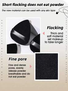 Soft Teardrop Makeup Sponge Set, Elastic Face Makeup Sponges For Foundation, Cream, Powder, Daily Makeup Tool, Portable For Bedroom Vanity, Travel, Practical And Affordable Makeup Accessory, Christmas Holiday Gift - Black - View 6