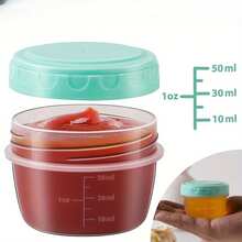1/2/6pcs Optional Macaron Color Scale Marked Mini Food Storage Container Set, Airtight Leak Proof Small Fresh-Keeping Box Combination Kit For Baby Puree Sauce Fruit Freezer Refrigerator Organizer(Colors Will Be Shipped Randomly) - Multicolor - View 9