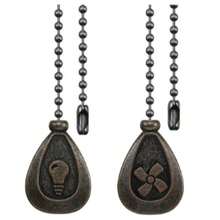 2pcs Water Drop Ceiling Fan Light Extension Pull Chain 13 Inch Decorative Fan Pull Cord Extension Vintage Bulb Fan Pull Chain Extension Ornament With DIY Connector Cuttable - Water Droplets - View 11
