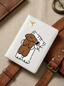 1pc Cute Cartoon Cat Passport Cover, Travel Essential - Suitable For Men And Women, Best Gift - Simple And Fun Design, Vacation Essential Travel Accessory, Portable Open Design, Vacation And Formal Occasions - Ideal Gift For Travelers, Business Trip And Cruise Essential, Fashion Cartoon Style, First Choice For Frequent Travelers. Travel Essential For Passport Holders, Yellow, Black, Blue, Pink, Red, White, 6 Color Options - Multicolor - View 17