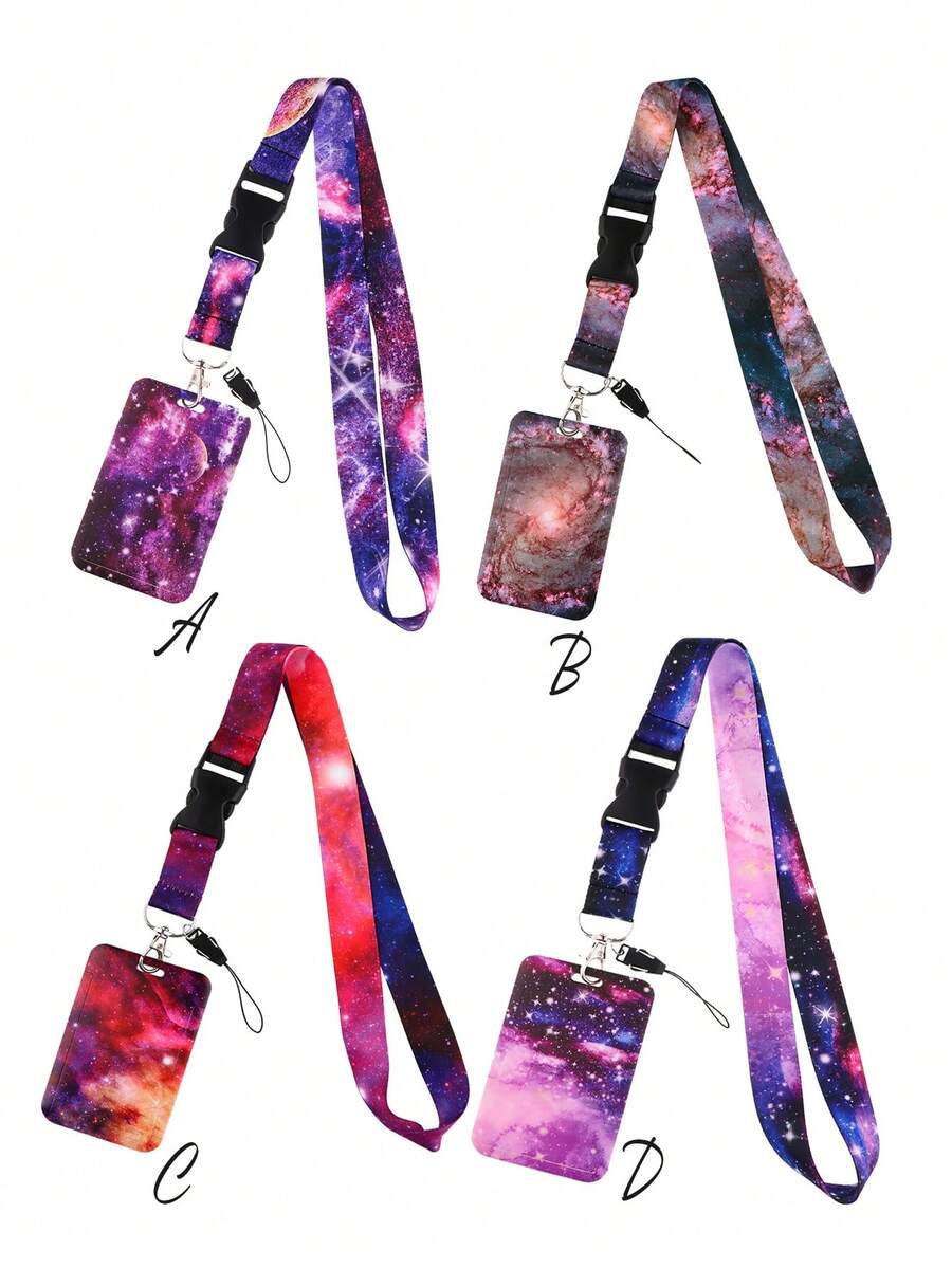 1pc Marble Pattern Fashionable Phone Lanyard, Suitable For Keychain Pendant Bag Charm, Student ID Card Bus Card Holder, Suitable For Office Workers And Students Daily Use - Rectangle - View 1