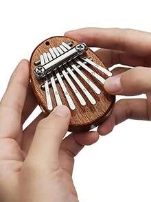 Mini 8-Key Charming Kalimba Thumb Piano, Portable Musical Instrument For Beginners And Music Lovers, Cute Pendant Keychain Accessory, Easy-To-Use Design, Perfect Gift Choice - Multicolor - View 4
