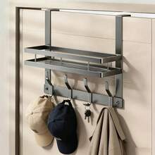 Over The Door Hook Rack - Door Back Hanging Hooks Towel Rack, Suitable For 1.33-1.77 Inch Thick Doors, Easy To Install, Household Essential, Kitchen & Bathroom Accessory - Multicolor - View 5