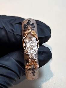1件裝深色哥德洛可可復古天使神祇玫瑰血蠟燭台十字架3D雕刻美甲矽膠模具 - 無色 - 查看 10