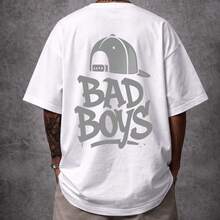 Camiseta Oversized Boné Badboyy Club Street Unissex Ref5032 - Branco - Visão 1