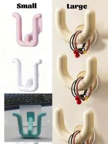 3pcs No Drill Bathroom Shoe Rack Adhesive Hooks System, Easy To Install And Organize, Durable Drainage Shoe Storage Hooks For Boots, Slippers, Sandals Wall Mounted Rack, Quick Installation, Sturdy Adhesion, Space Saving, Modern Minimalist Style, Suitable For Busy Households Tidy And Convenient Shoe Storage, 1 Set - Multicolor - View 6