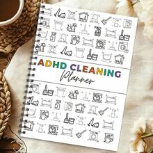 ADHD Cleaning Planner (Spiral Bound) - Color-Coded Cleaning Schedule, Daily/Weekly/Monthly/Yearly Planner, Cleaning Task Checklist, And Cleaning Log For Students And Homemakers School Supplies - one-size - View 9