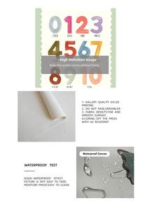 1/2pcs Frameless Educational Poster, Letter & Number Design, Colorful Kids Room & Classroom Decor, Minimalist Apartment Back To School Season Fashion Poster, Dorm Essential - Alphabet - View 10