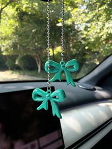 Acrylic Bow Car Hanging Ornament, Creative Rearview Mirror Decorative Pendant - Bow - View 15