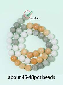 Natural Tricolor Jadeite Spacer Beads 4/6/8/10mm High Quality Jewelry Making Diy Craft Supplies Accessories For Bracelet Necklace Pendant Decoration - Multicolor - View 12