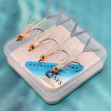 ANFS 4pcs Fly Fishing Lure Set, Trout Fly Lure Set, Hand-Tied Fly Fishing Lures With Storage Box, Fishing Bait - Multicolor - View 10