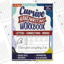 1 pieza Libro de práctica de caligrafía para adultos, incluye páginas de práctica instructivas, escribe caracteres hermosos, práctica de ocio, ligero y portátil, se puede usar como regalo (bolígrafo no incluido) - Una pieza - Ver 8
