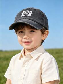 1 Stück Kinder Vintage Baseball Cap, verstellbare weiche Oberseite mit Brooklyn New York Emblem, Jungen Mädchen Outdoor Lässig Baseball Cap - 1PC - Übersicht 2