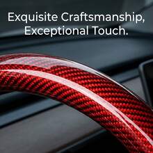 3pcs Non-Slip Steering Wheel Cover - Faux Carbon Fiber Pattern + High Reflectivity High Brightness + Segmented Embedded Design + Easy Installation + No Inner Ring, For Car/MPV/SUV/RV/Pickup/Van - 3pcs - View 3