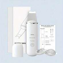 SOKANY Ultrasonic Blackhead Remover 3D Guided Cleaning Tool, High-Frequency Vibration Deep Pore Cleansing, 3-Level Intensity One-Touch Adjustment, Portable Home Beauty Device, Unisex Cleaning Gadget - White - View 3