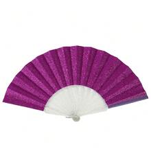 Shiny Foldable Hand Fan, Transparent Fan Ribs, Shiny Sequin Fan, Easy To Open And Close, Summer Beach Fan, Beach Accessory, Suitable For Festivals, Weddings And Travel,Fashionable Wedding Gift Or Favor, Bridal Wedding Gift, Bridesmaid Accessory - Multicolor - View 15