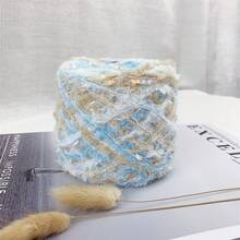 1pc 100g Handmade Novelty Fancy Yarn, Blue White Gradient Multicolor Mixed Yarn, Colorful Fluffy Fuzzy Lace Mesh Yarn For Knitting Crochet DIY Bag Hat Hair Tie & Handmade Accessories & Craft Projects - 100g - View 12