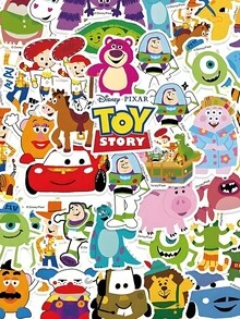 50PCS Disney Officially Licensed To Y Story Character Collection Q Version Cartoon Vinyl Stickers For Mugs Books Luggage Pen Holders Phone Cases For Dad Mom Grandparents Siblings Best Friend Funny Gifts Buzz Light Year Slinky Dog Mr.Potato Head Alien - Multicolor - View 1