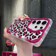 1pc Glossy Leopard Print TPU Wavy Pattern Shockproof Phone Case With Precise Cutouts, Minimalist Style, Compatible With IPhone17pro/17promax/17Air/17/16e/16/15/14/13/12/11/Galaxy S26/S24/S25/S23/GalaxyA57/A37/A17/A07/ Note13Pro/Note14Pro/ A3x/A60/ Smart 8/ Hot 40i/ Series Birthday Gift - Clear - View 6