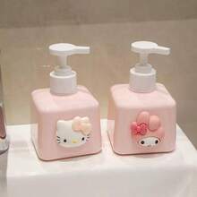 SANRIO Hello Kitty 洗手液分裝瓶，家用女性沐浴乳壓頭瓶，便攜旅行尺寸 - 彩色 - 查看 1