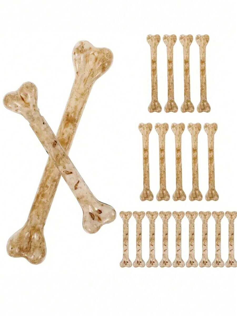 5/1 Stück Halloween Knochen Dekorationen – Realistische Kunststoff Knochen Requisiten für gruselige Party Dekoration, Geisterhaus, Skelett Thema Dekorationen, Tisch Mittelstücke, Garten Displays, Halloween Dekorationen, Halloween Garten Hof Dekoration Skelett - Mehrere Stile - Übersicht 1
