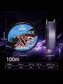 SOUGAYILANG PE-Max Braided Fishing Line 100m 37LB 8 Strands – Super Strong Abrasion Resistant For Saltwater/Freshwater Bass Trout - Multicolor - View 3