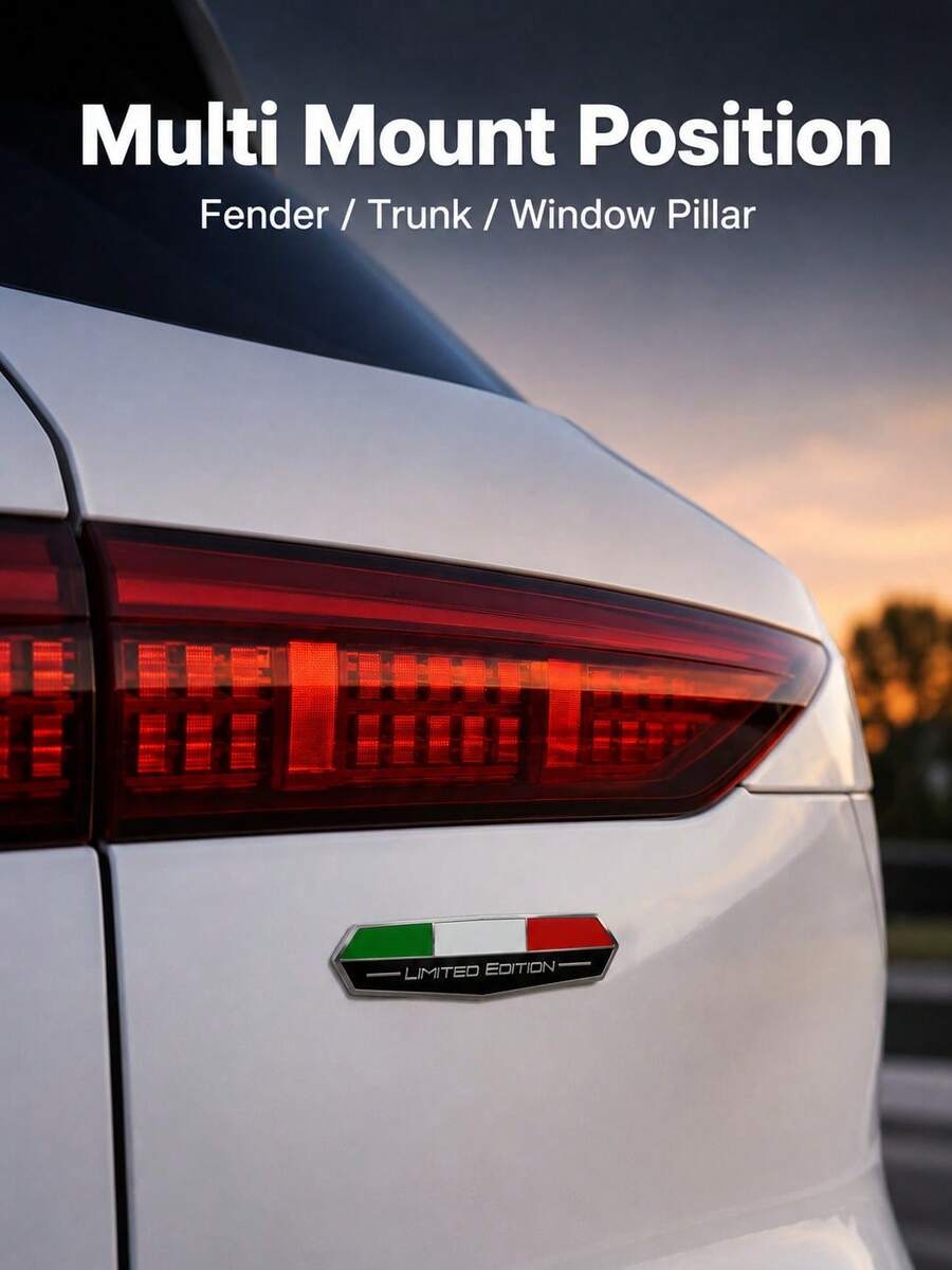 Limited Edition Metal Car Emblem Stickers, 3-Color Side And Trunk Decals, Universal Vehicle Exterior Decoration Accessories, Suitable For Sedans And Trucks