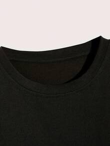 Camiseta holgada con cuello redondo y estampado - Multicolor - Ver 3