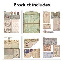 Vintage Librairie Notes Junk Journal Folio Kit, Creative Folio Booklet & Mini Folder Kit, Vintage Junk Journal Decor Supplies, DIY Scrapbook Handcraft Set For Handmade Projects With Instruction Video - YC0035 - View 5