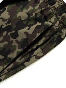Celana Kargo Pria Ukuran Besar Musim Semi/Gugur Motif Kamuflase dengan Banyak Saku, Cocok untuk Aktivitas Luar Ruangan, Mendaki, Olahraga, dan Olahraga, Model Meruncing Hingga Mata Kaki. - Hijau Tentara - View 5