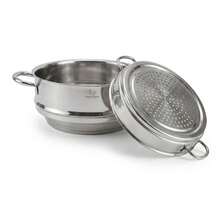 Santa Clara | 24cm Stainless Steel Steamer With Lid, Polished Finish, Steamer Basket With Handles And Perforated Lid, Pot For Steaming Vegetables And Fish, Kitchenware - View 5