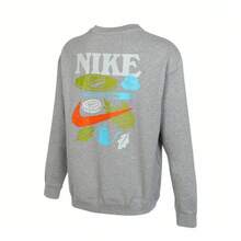 Nike Men's Casual Sport Crew Neck Pullover Long Sleeve Sweatshirt, Grey HF1111-063 - Light Grey - View 3