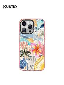1 pieza Funda protectora de teléfono de material TPU transparente a prueba de golpes con diseño de moda de verano de playa, árbol de coco, tabla de surf y flor tropical, con protección para la protuberancia de la cámara, se puede dar como regalo de vacaciones a parejas y amigos, compatible con teléfonos Apple Xs/Xsmax/Xr/11 12 13 14 15 16pro/Promax/14 15 16plus, 17promax. - Multicolor - Ver 6
